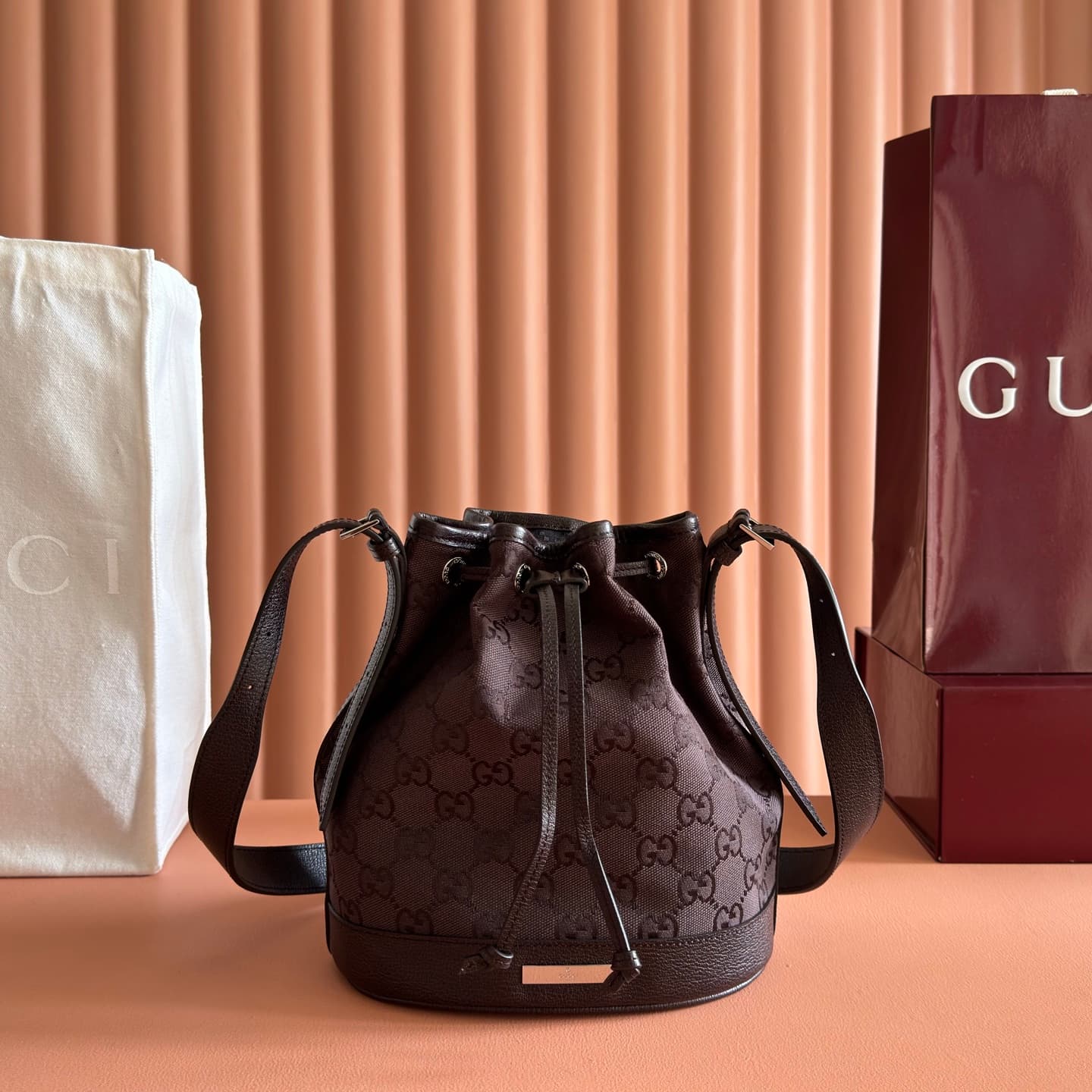 Gucci GG canvas bucket bag 875237 High