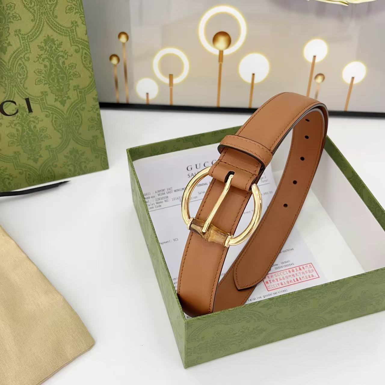 Gucci Belt with bamboo detail buckle 30mm High