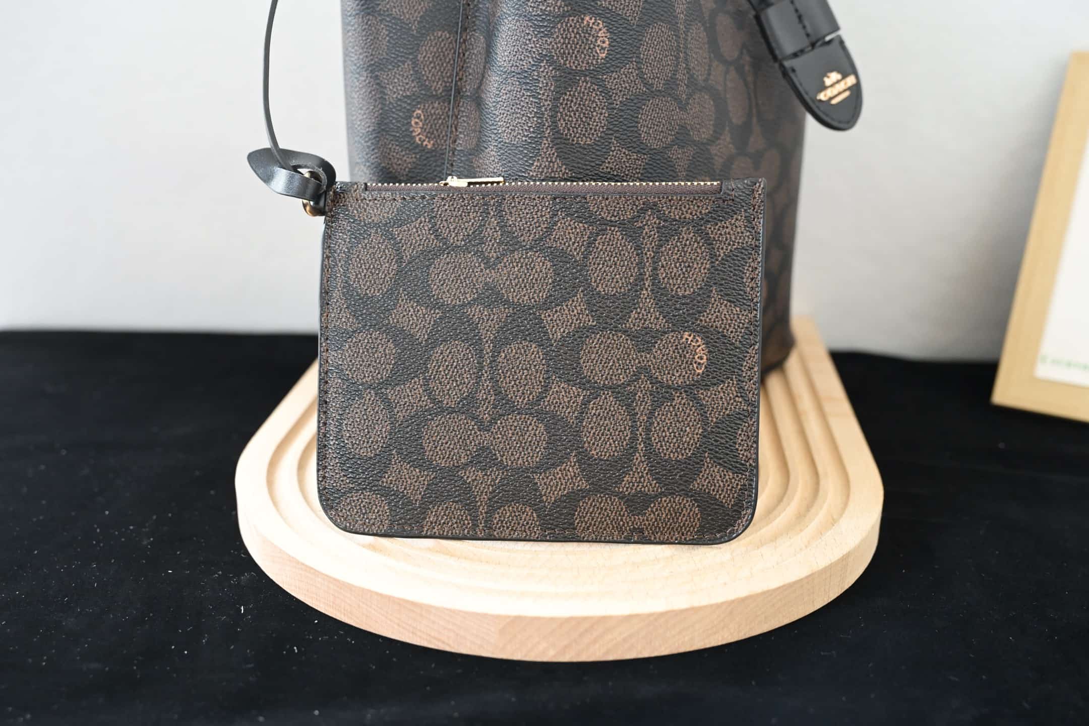 COACH Rowan Bucket Bag In Walnut Signature Canvas High