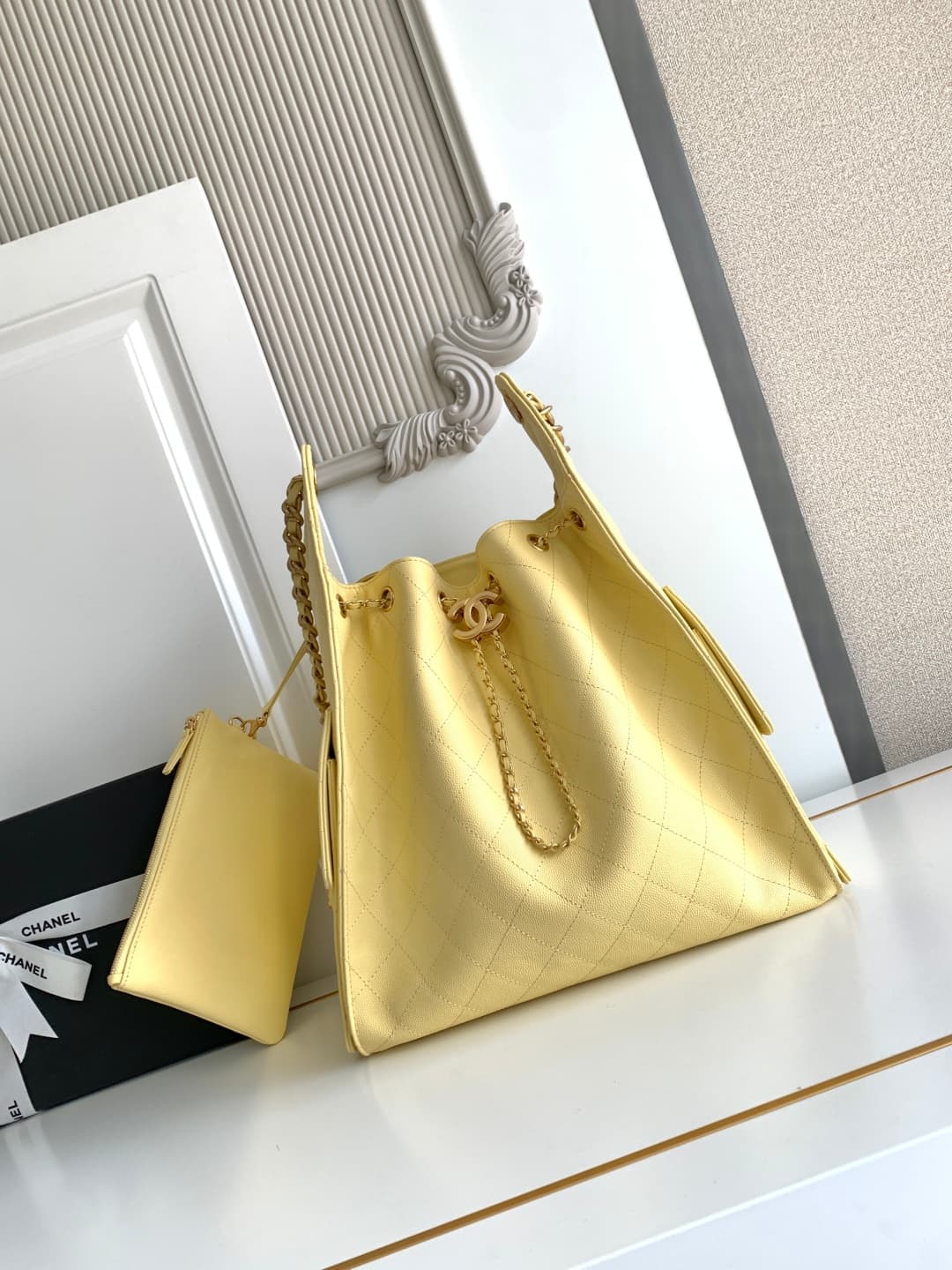 Chanel 25 Medium Hobo Medium handbag AS5311 Grained Calfskin & Gold-tone Metal Yellow A