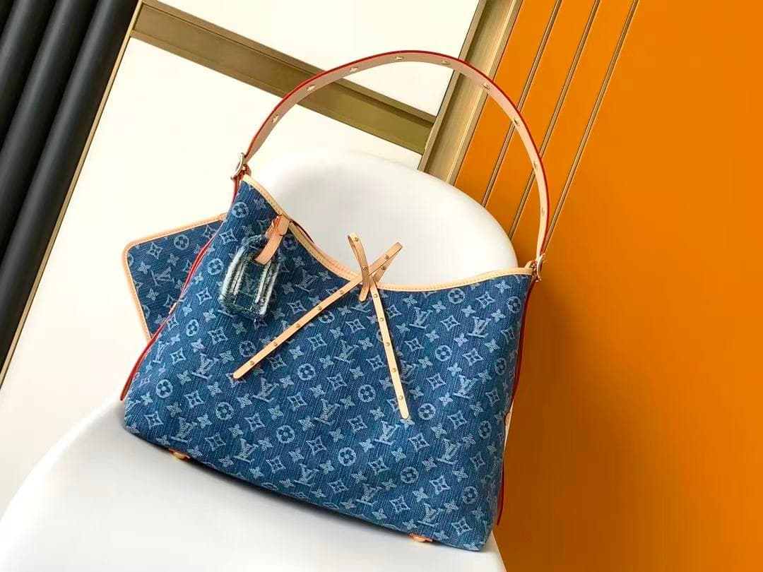Louis Vuitton CARRYALL MM Monogram Denim M46855 High