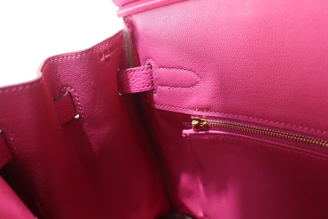 Hermes Birkin 25/30/35cm Bag Togo Leather In Fushsia WAX High