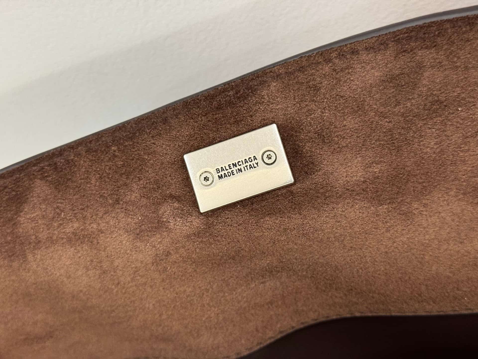 Balenciaga Rodeo Large Bag in Light Espresso Waxed Suede Calfskin With Silver-Tone Metal TOP