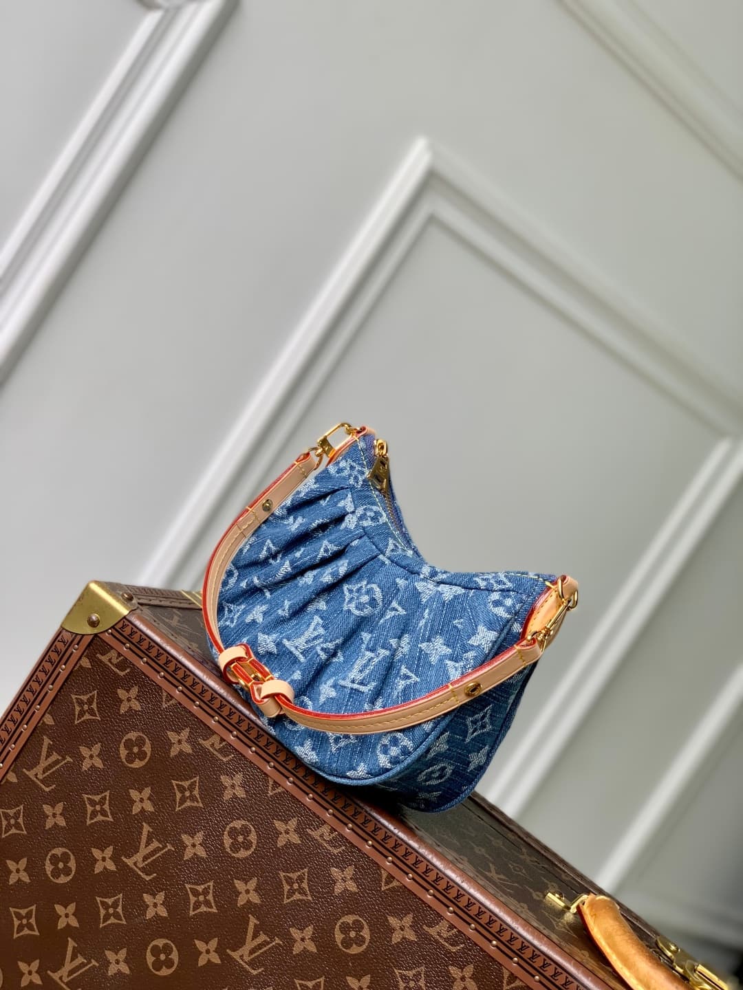 Louis Vuitton Pochette Valley Monogram Denim Blue M13571 High