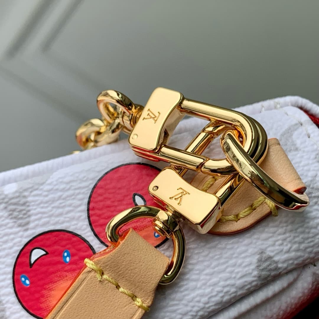 Louis Vuitton x TM Wallet On Chain Ivy Monogram cherry canvas M14239 High