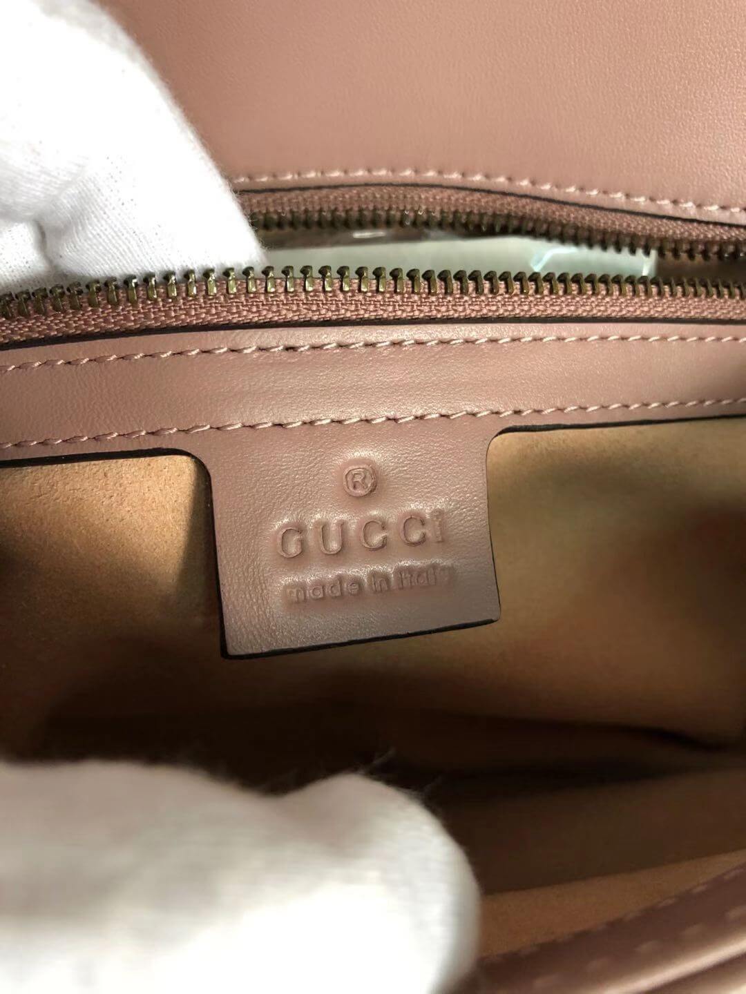 GG Marmont small matelassé shoulder bag 443497 Dusty Pink High