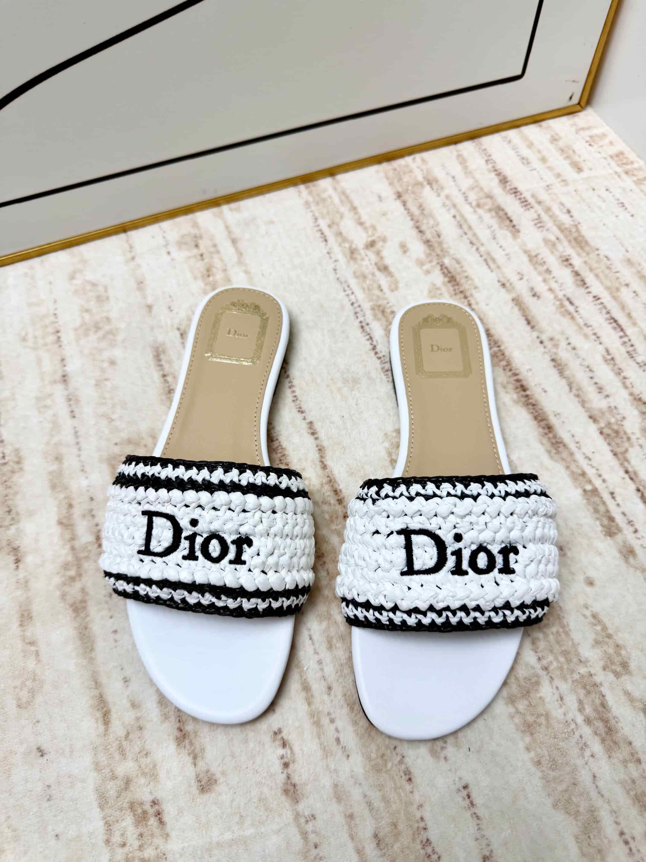 Dioriviera Dior Woven Slide Shoes Women