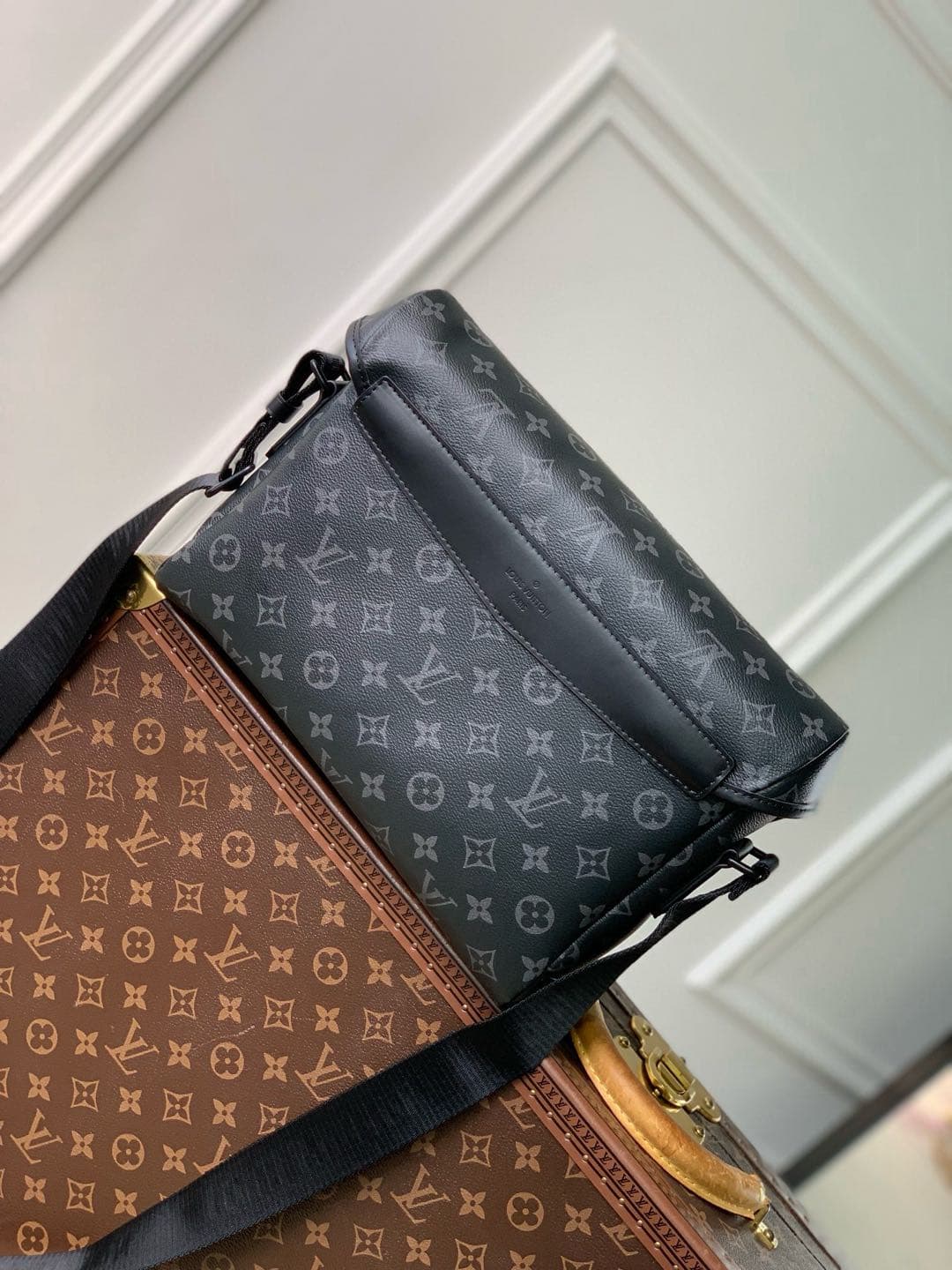Louis Vuitton Messenger Voyager PM Monogram Eclipse coated canvas M12517 High