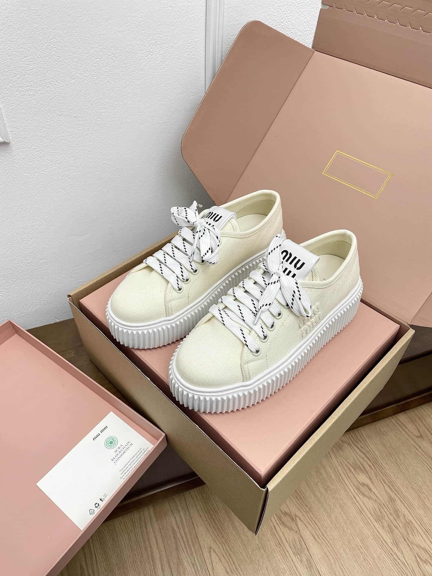 Miu Miu Royal Blue Denim Sneaker Shoes Women