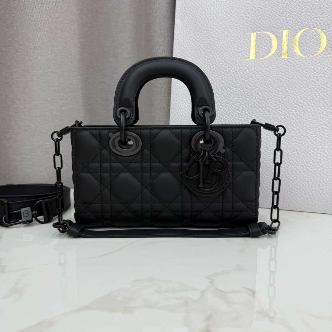 Dior Lady D-Joy Bag Black Cannage Lambskin M0636 High