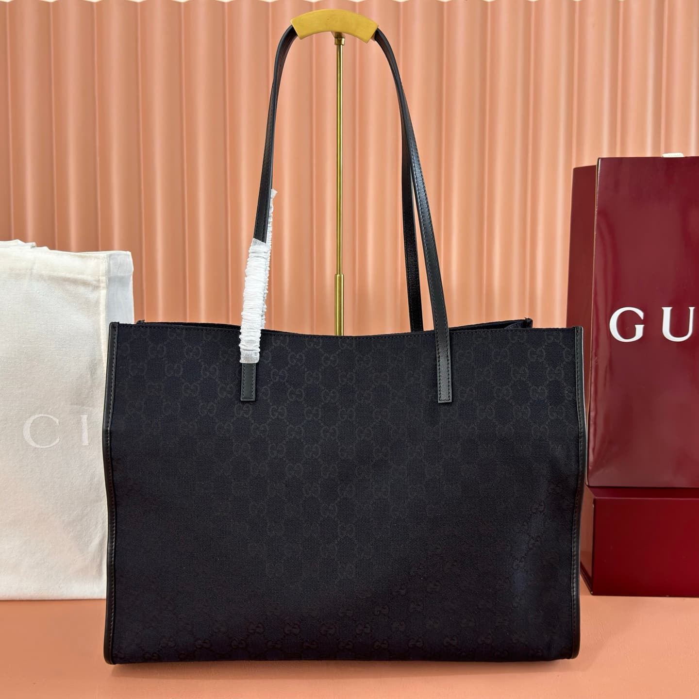 Gucci Londra large tote bag Black GG canvas 875056 High