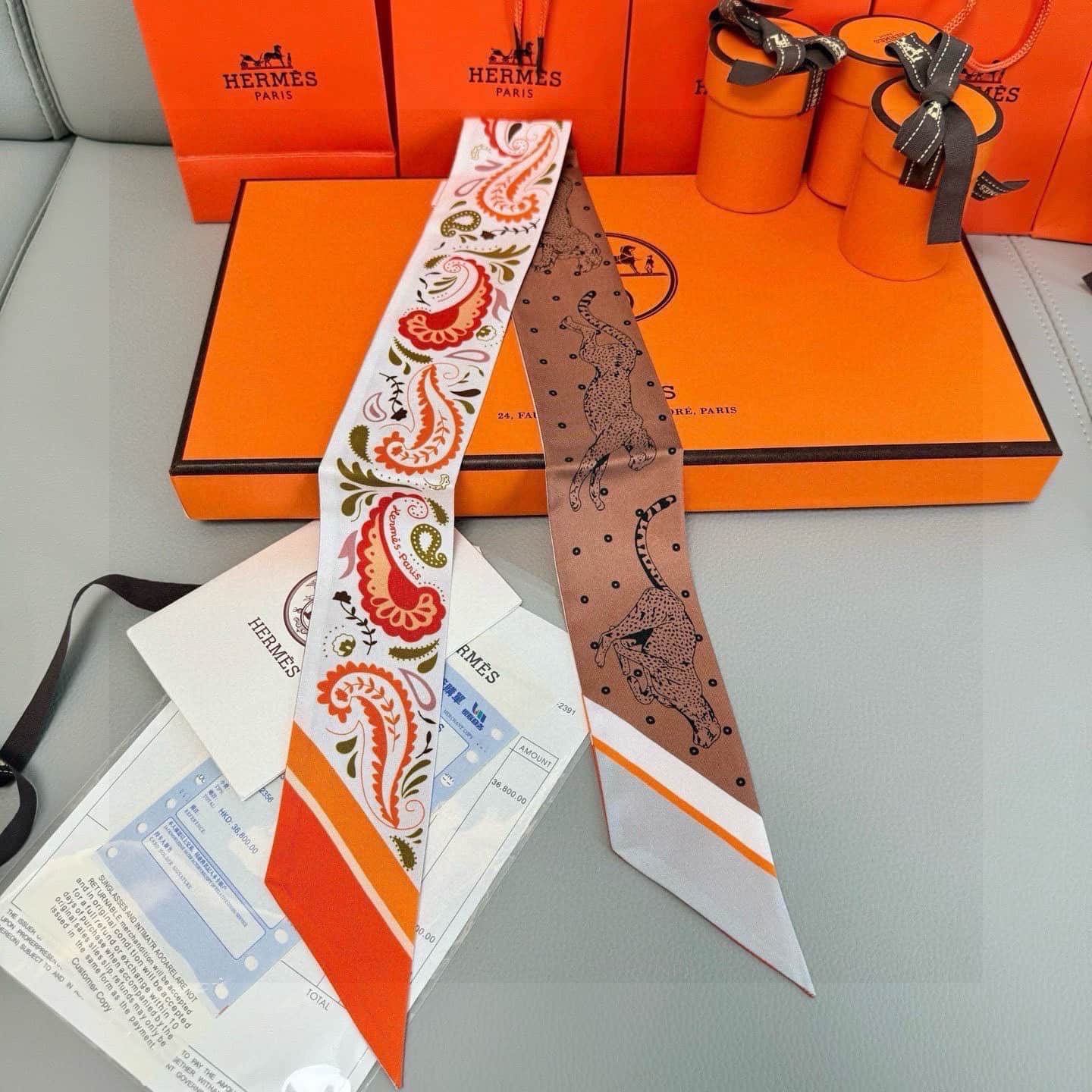 Hermes Guepards Bandana Twilly