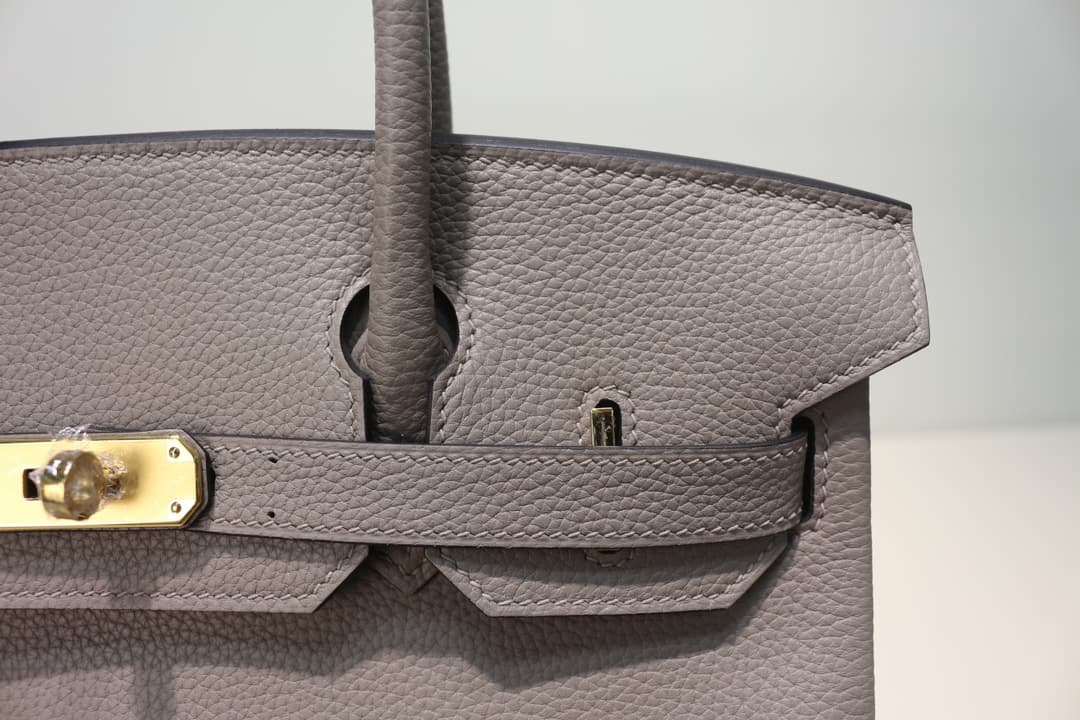 Hermes Birkin 25/30/35cm Bag Togo Leather In Gris Asphalte WAX High