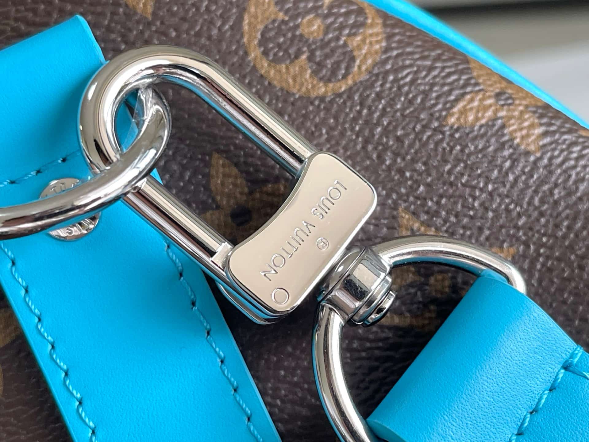 Louis Vuitton Keepall Bandoulière 50 Blue Monogram Macassar coated canvas M12629 TOP