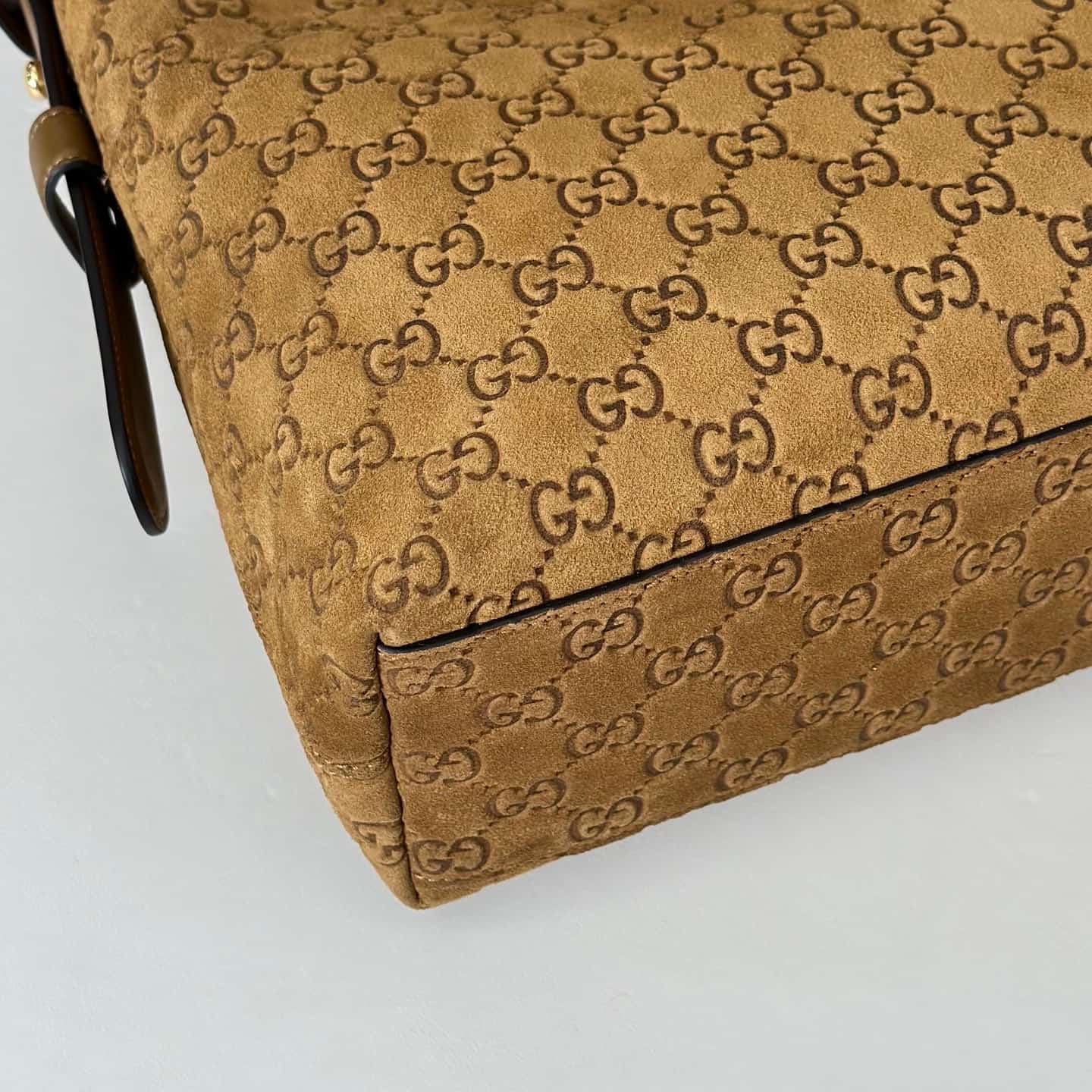 Gucci Beatrix medium tote bag 850926 Brown GG Suede High