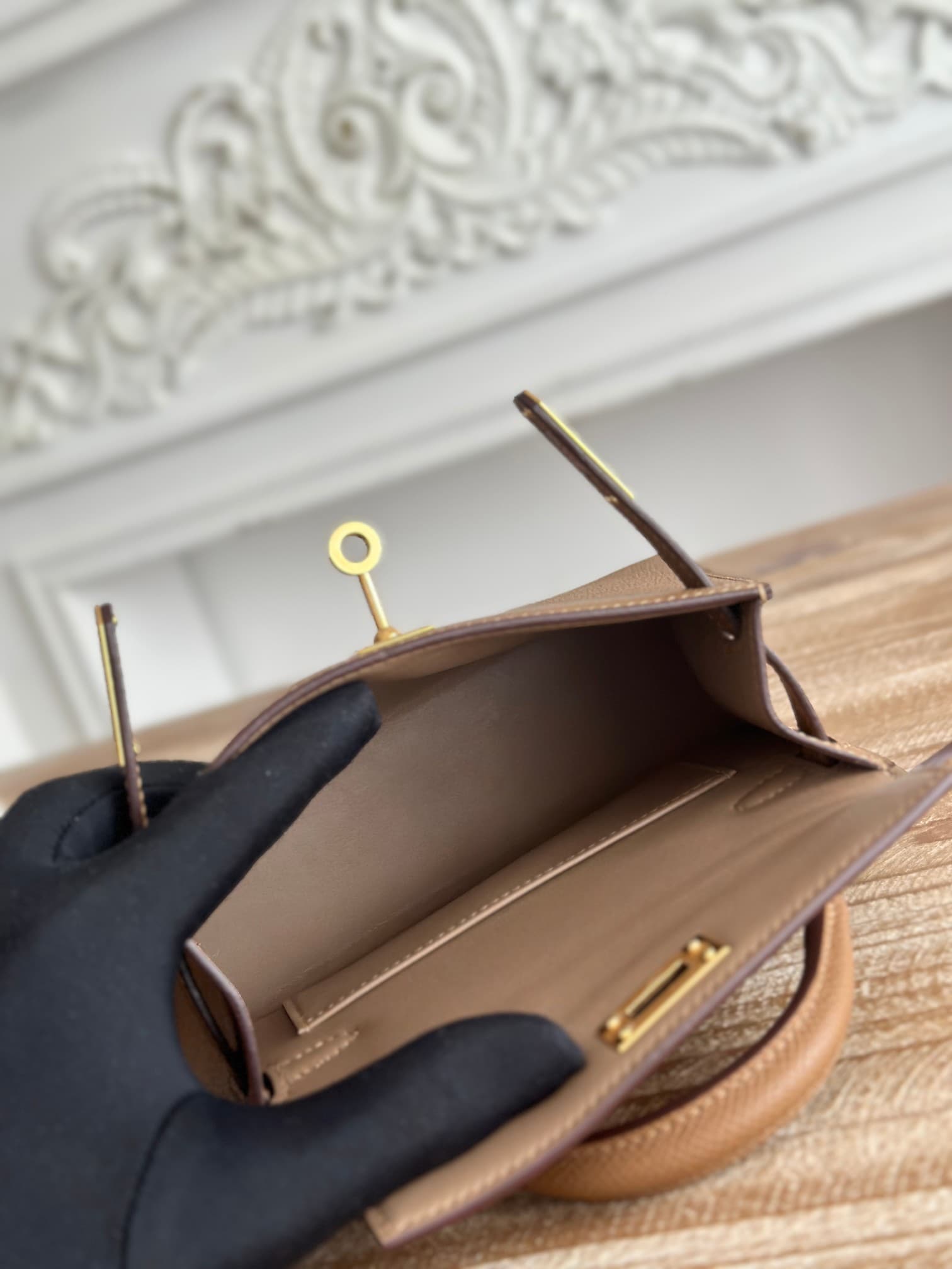 Hermes Kelly Mini II Bag Epsom Leather WAX Weimar High