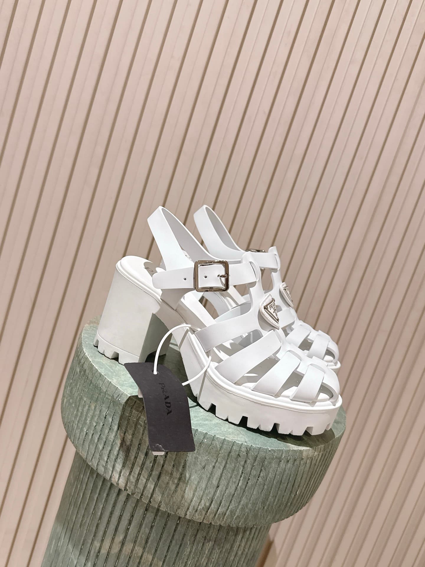 Prada Monolith Rubber Fisherman Sandals Women