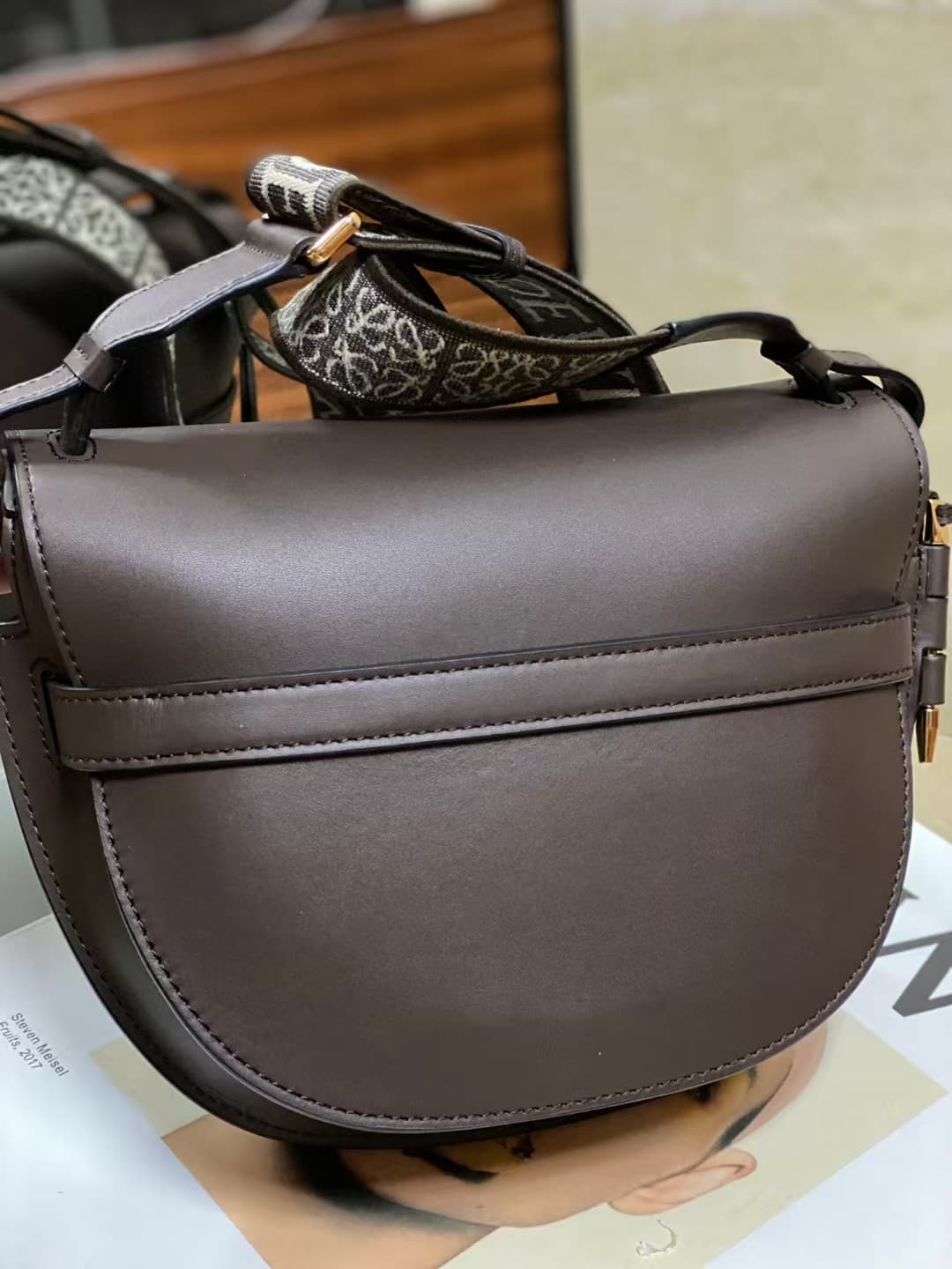Small Gate Dual bag in soft calfskin and Jacquard High