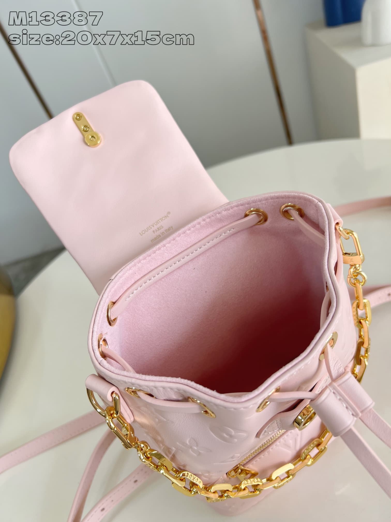 Louis Vuitton Coussin Backpack Mini Monogram embossed Lambskin M13387 High