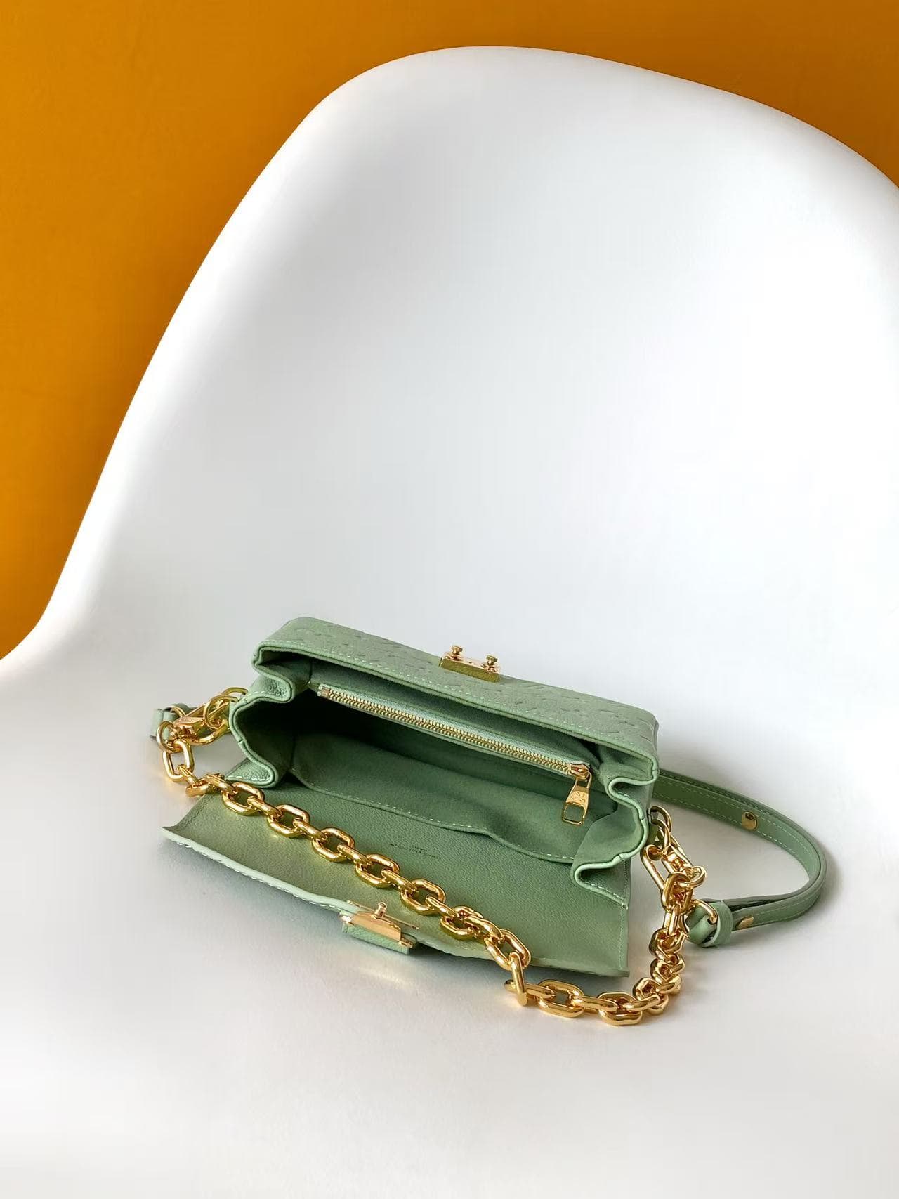 Louis Vuitton Pochette Métis East-West Minty Embossed cowhide leather M2A339 High