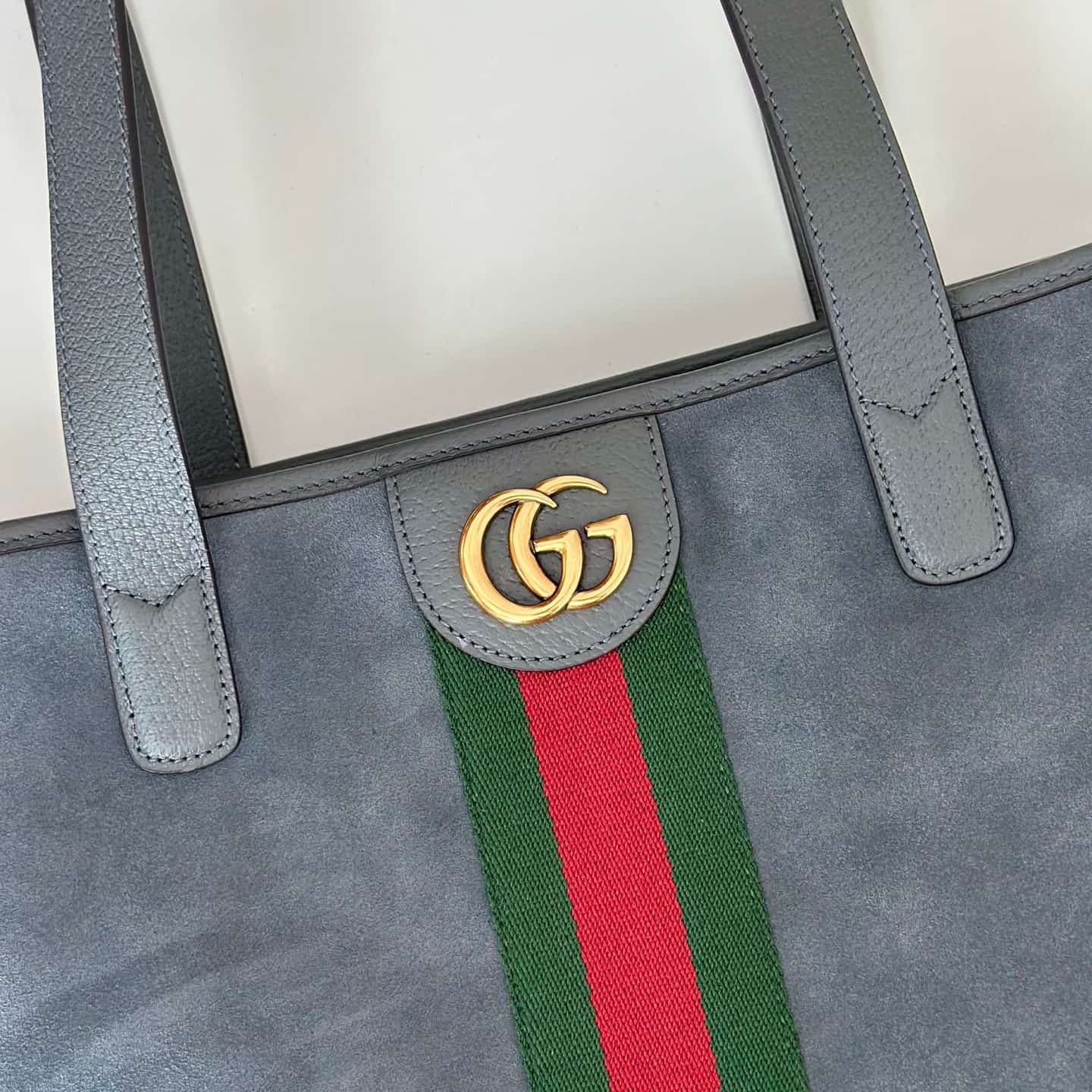 Gucci Ophidia medium tote bag 834465 dark grey suede High