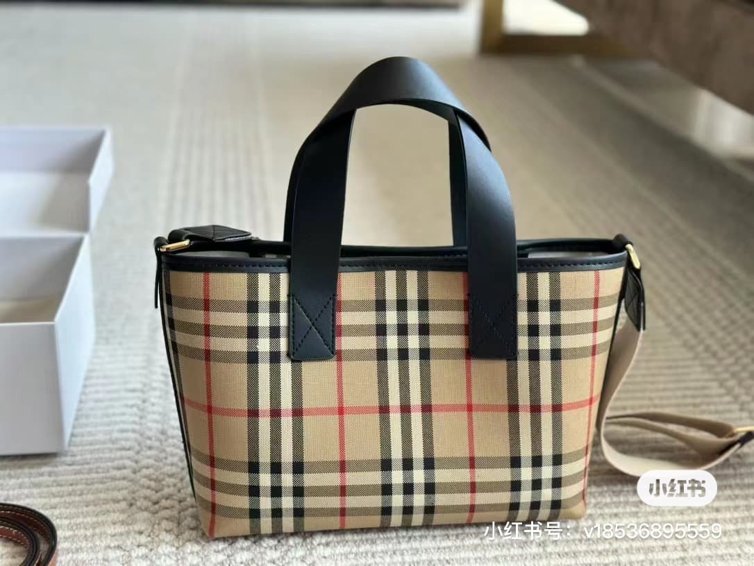 Burberry Check Tote Bag