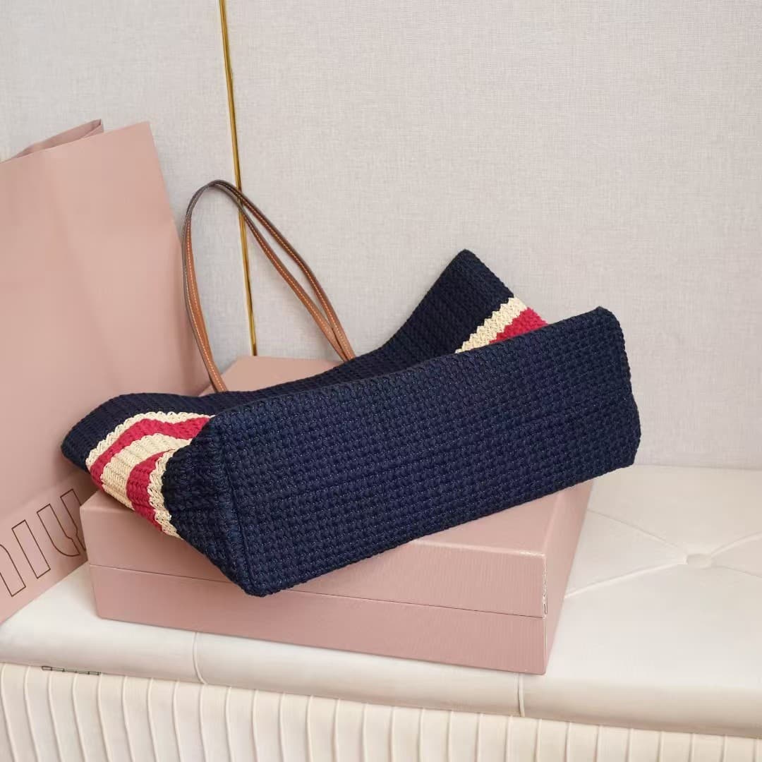 Miu Miu Woven fabric tote bag High