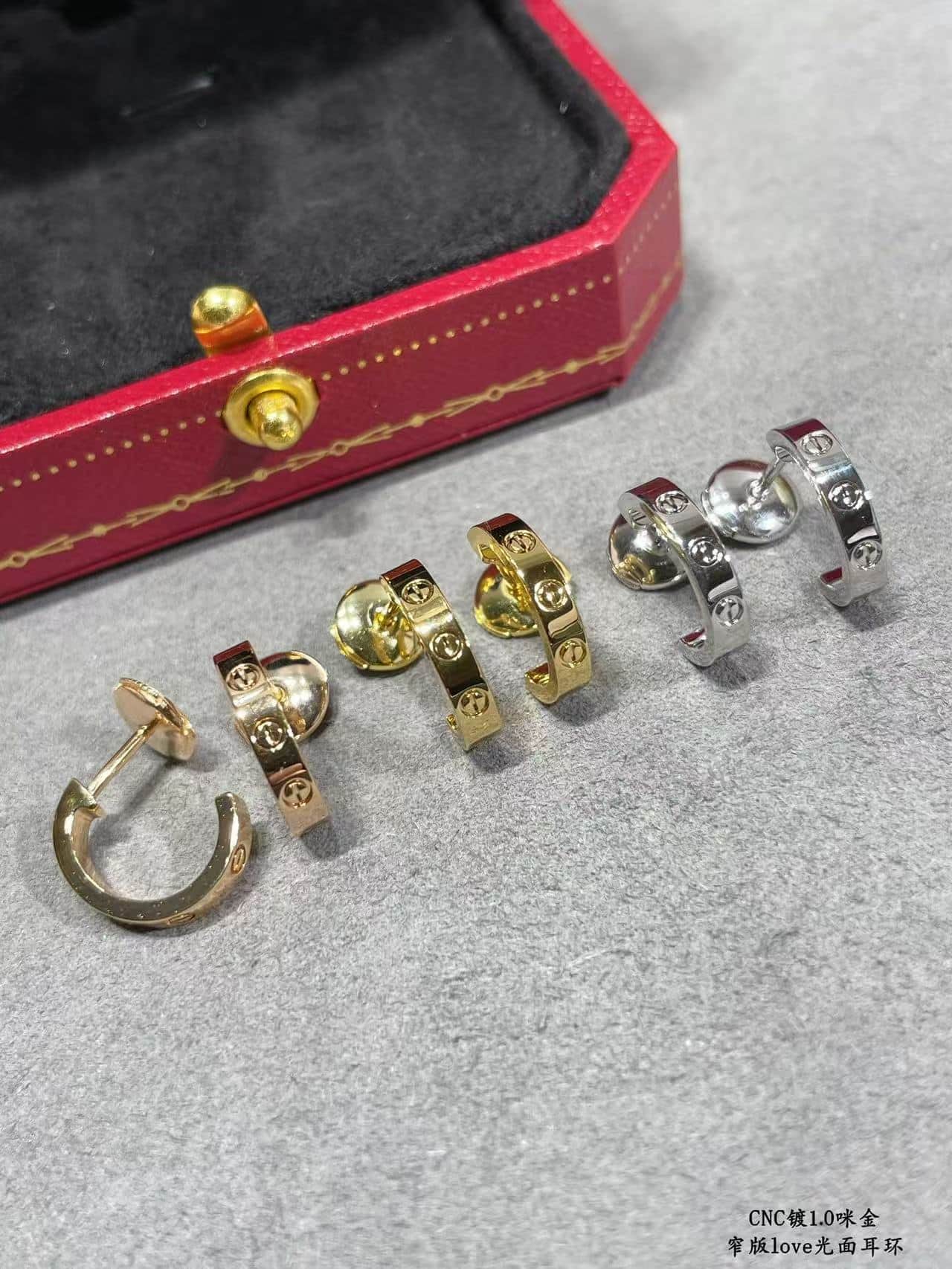CARTIER LOVE HOOP EARRINGS High