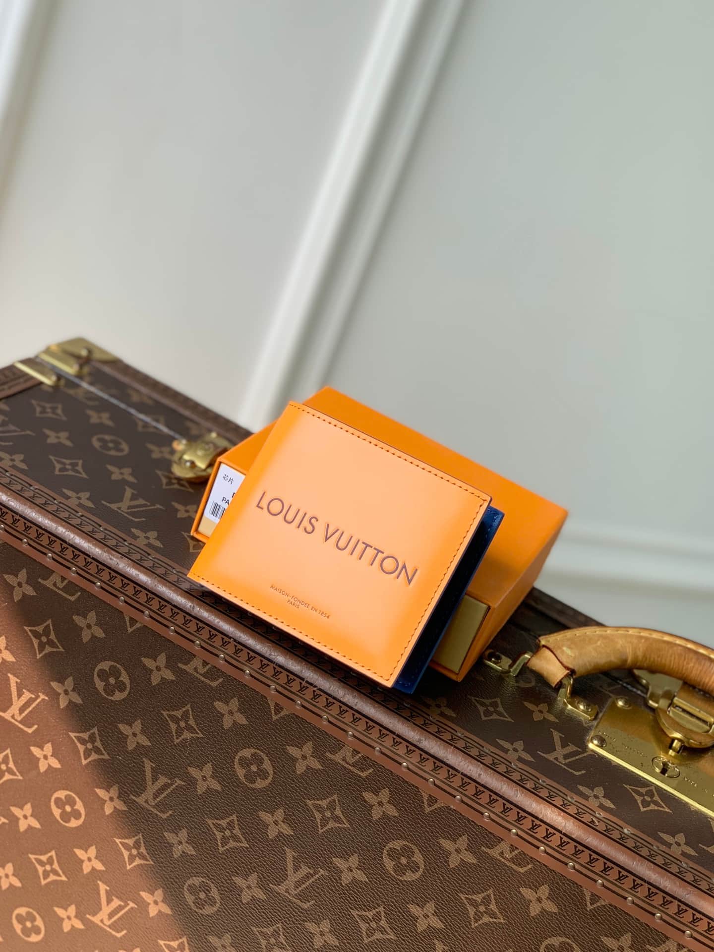 Louis Vuitton Portefeuille Marco Saffron Orange Cowhide leather M2A448 High