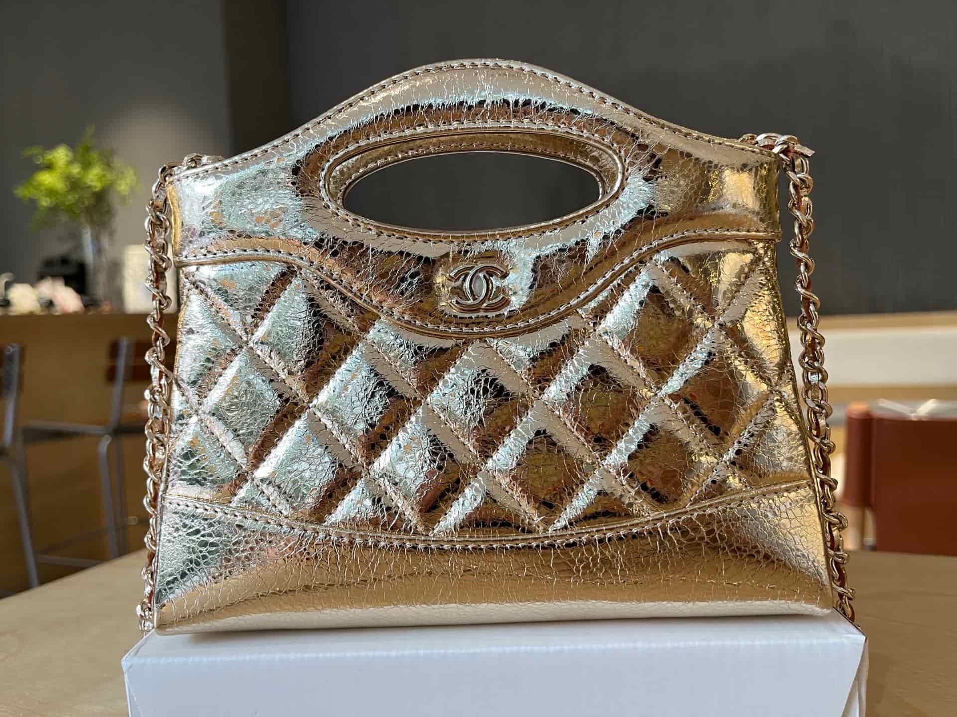 Chanel 31 Mini BAG Calfskin & Gold-Tone Metal AP3656 Gold A