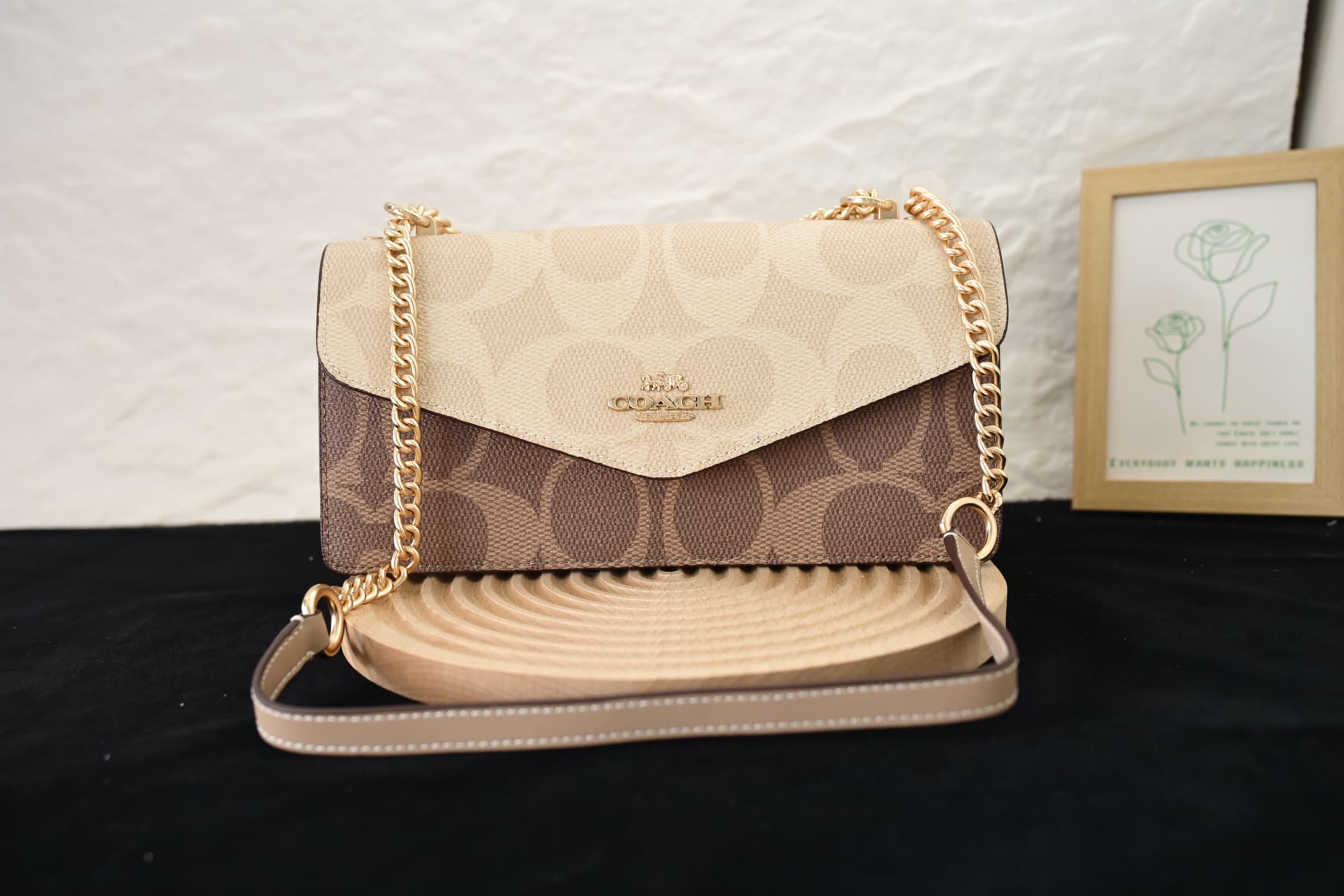 Coach Klare Envelope Crossbody Bag In Blocked Signature Canvas High