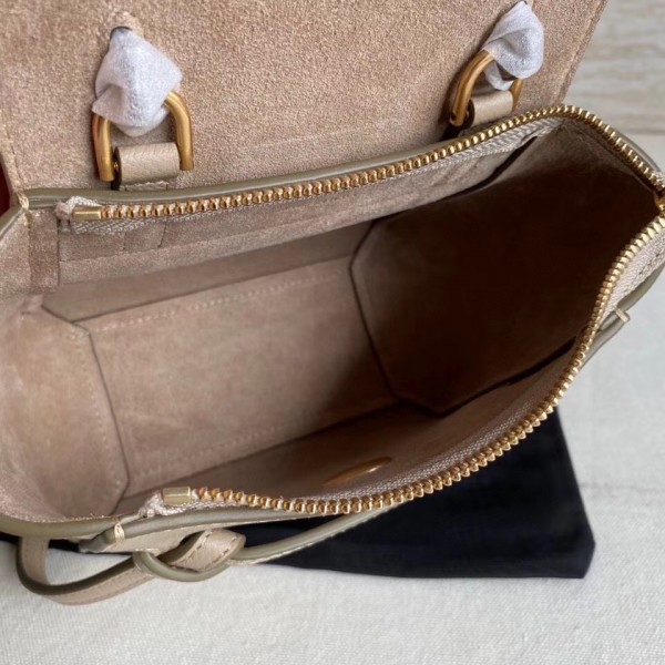 Celine Pico Belt Bag In Light Taupe Grained Calfskin High