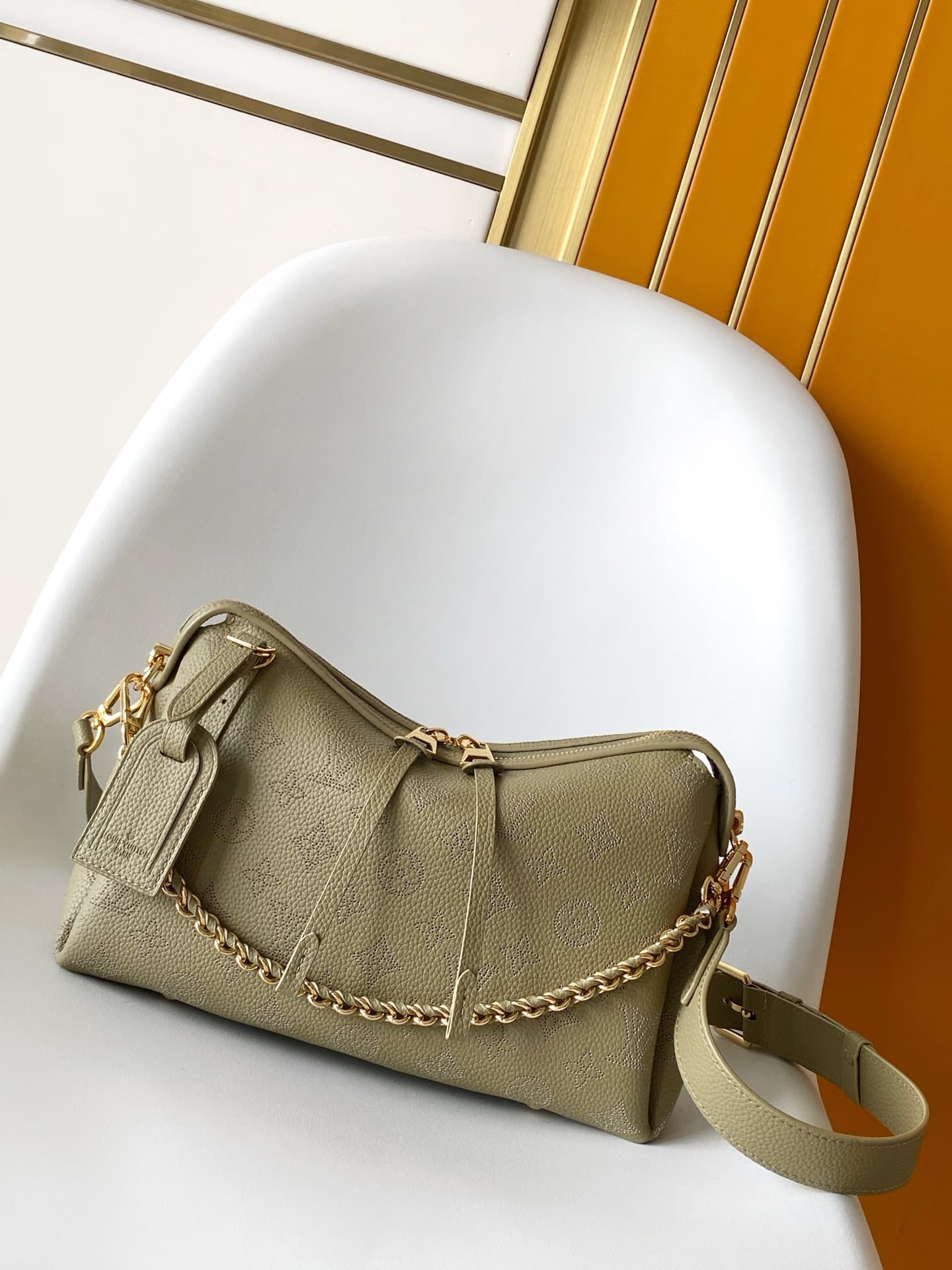Louis Vuitton Hand It All PM Rosemary Green Perforated Mahina calfskin leather M25904 High