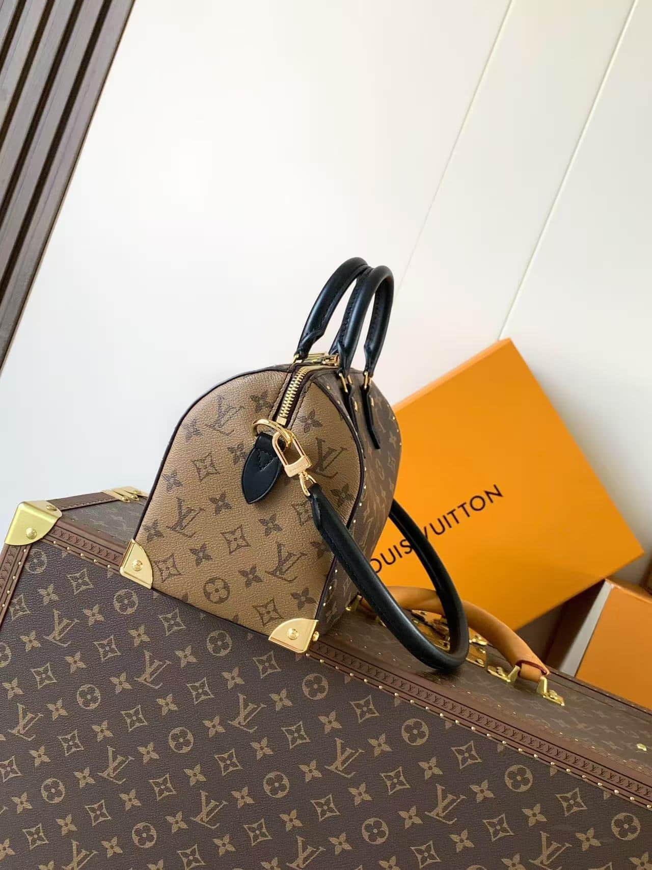Louis Vuitton Speedy Trunk 25 Monogram Coated canvas M26181 High