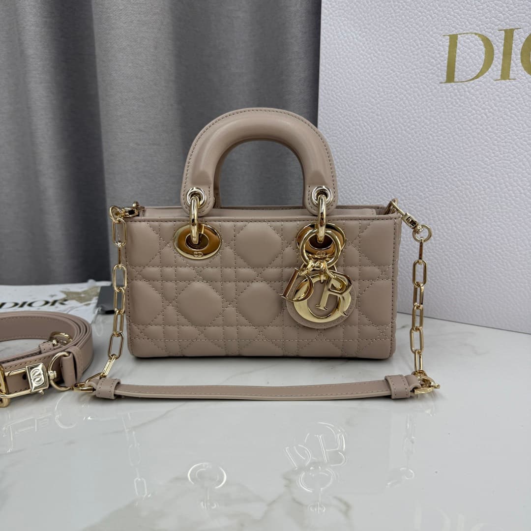 Dior Lady D-Joy Bag Beige Cannage Lambskin M0636 High
