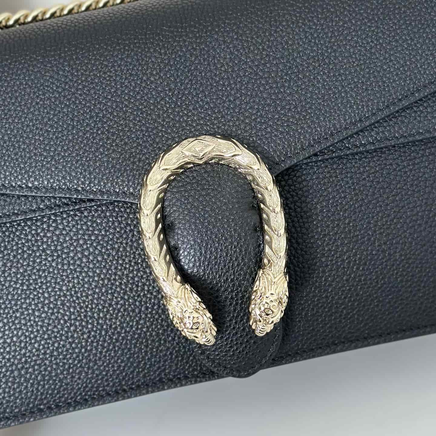 Dionysus Medium Shoulder Bag 795005 Black Leather High