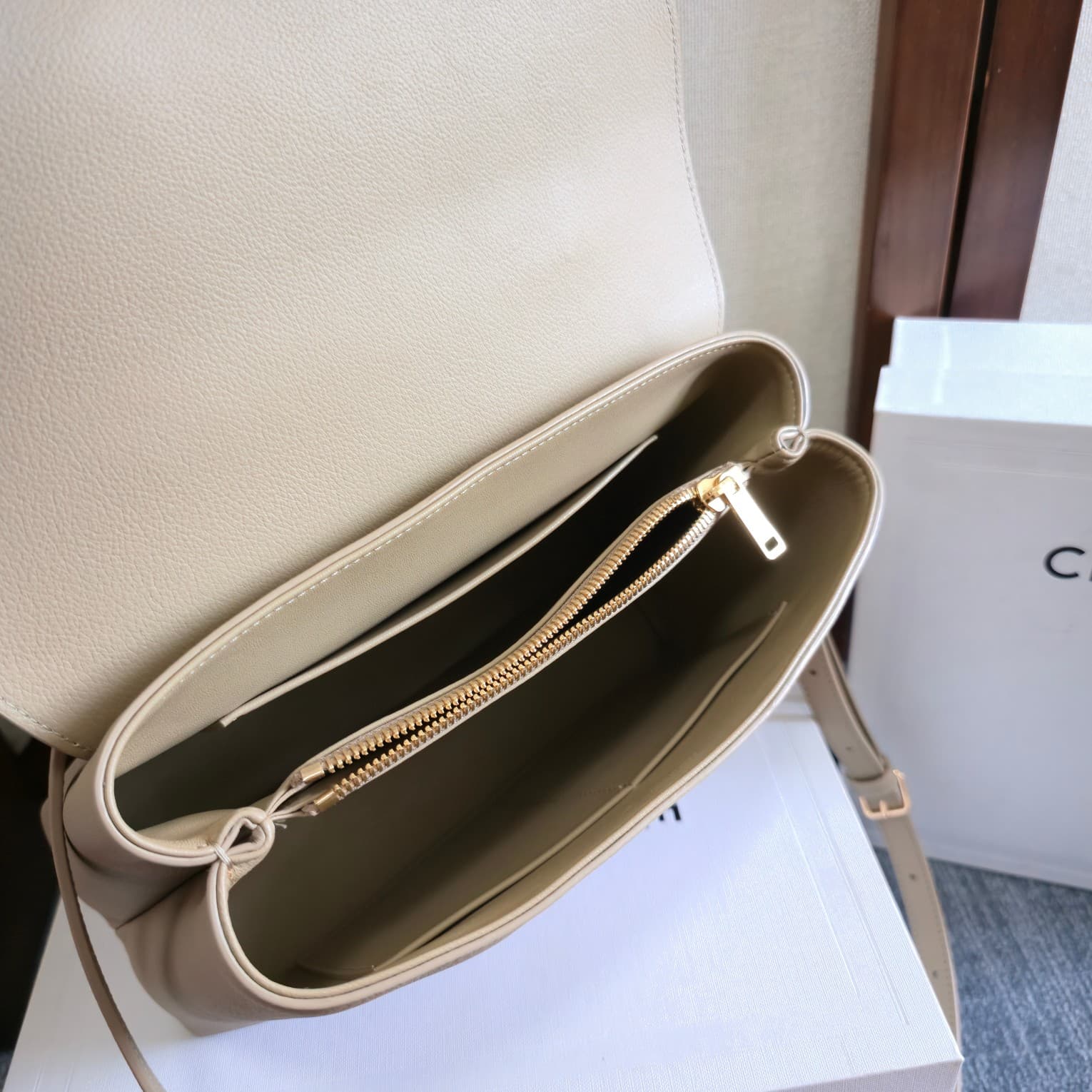 Celine Small Nino bag in Beige Supple Calfskin High