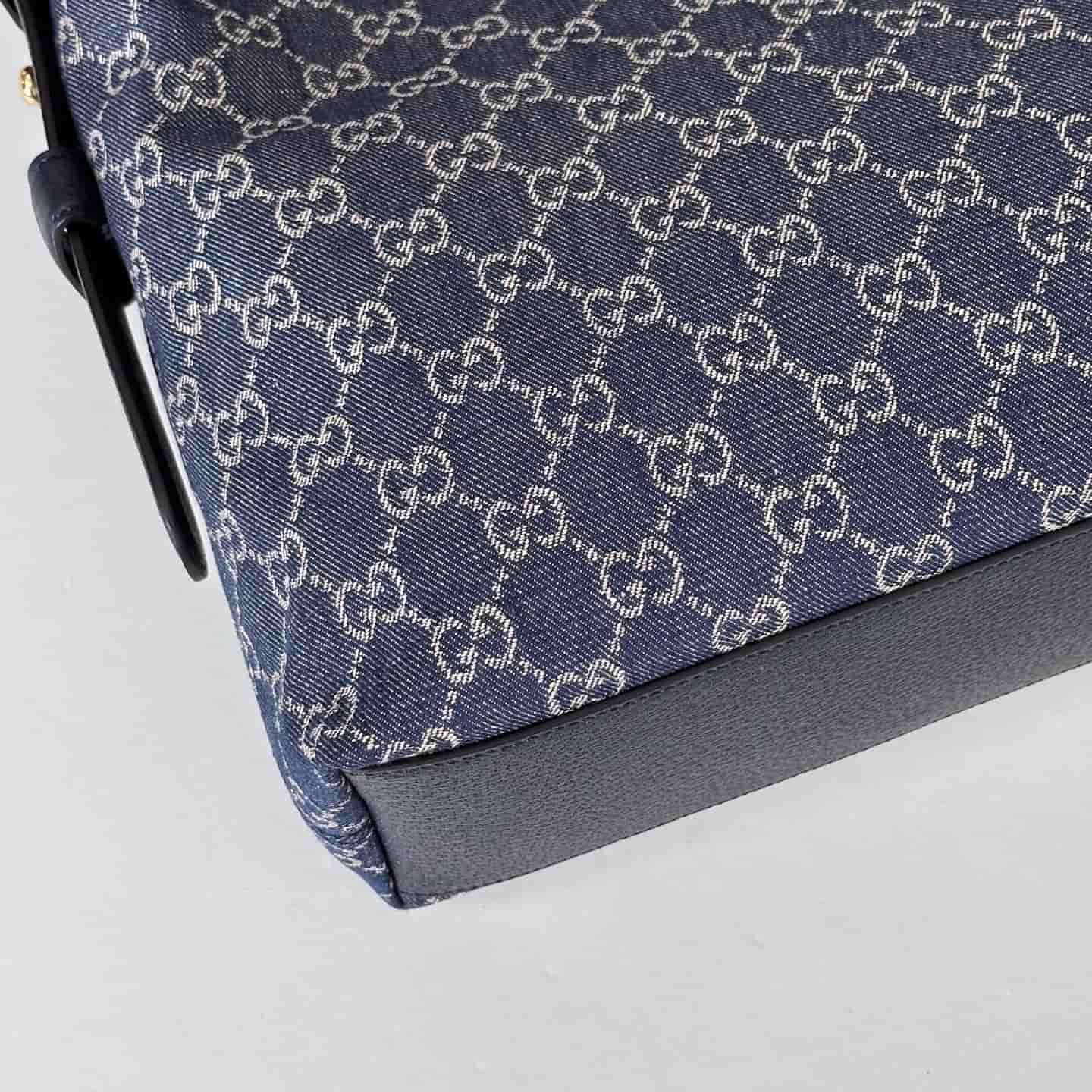 Gucci Beatrix medium tote bag 850926 Dark Blue GG canvas High