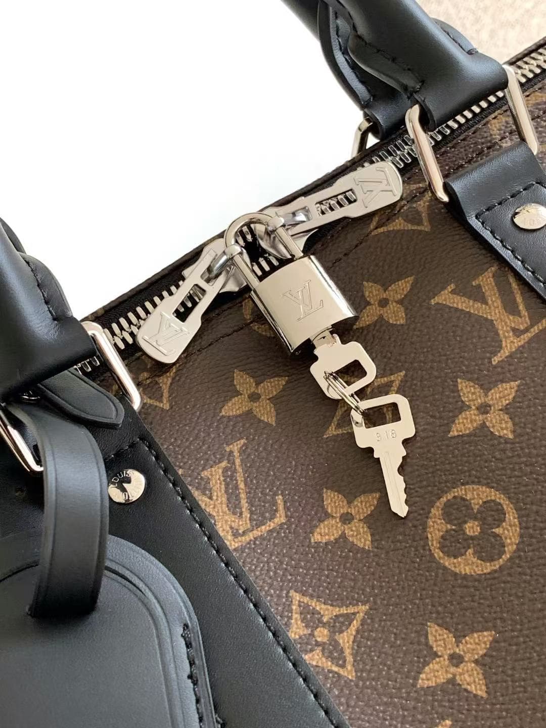 Louis Vuitton Keepall Bandoulière 45 MONOGRAM MACASSAR Coated Canvas M56711 High