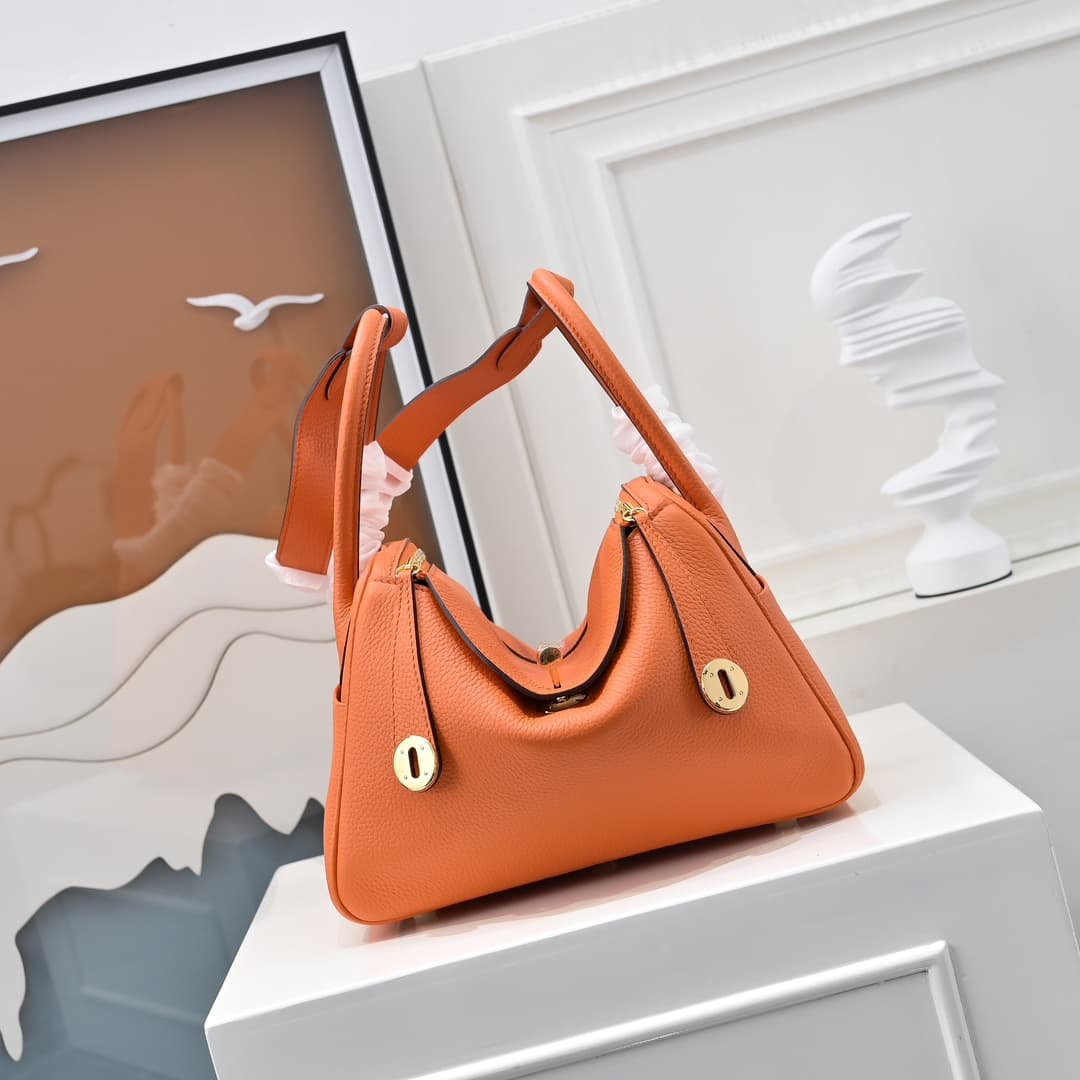 Hermes Lindy 19/26cm Bag Calfskin Leather High
