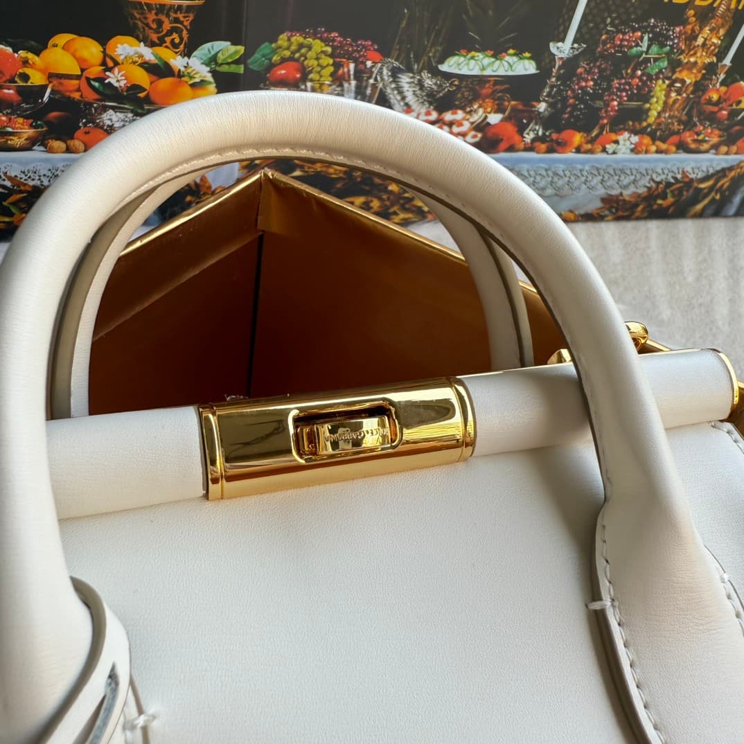 Dolce & Gabbana Mini Marlene Day leather tote bag white High