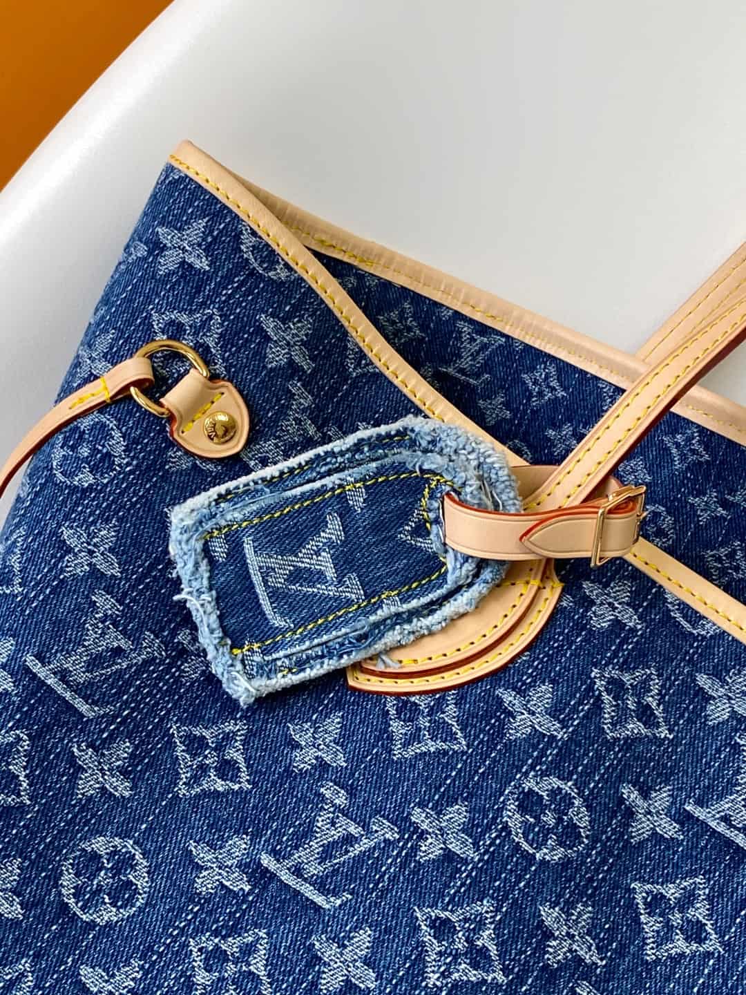 Louis Vuitton Neverfull MM Denim Blue M13192 High