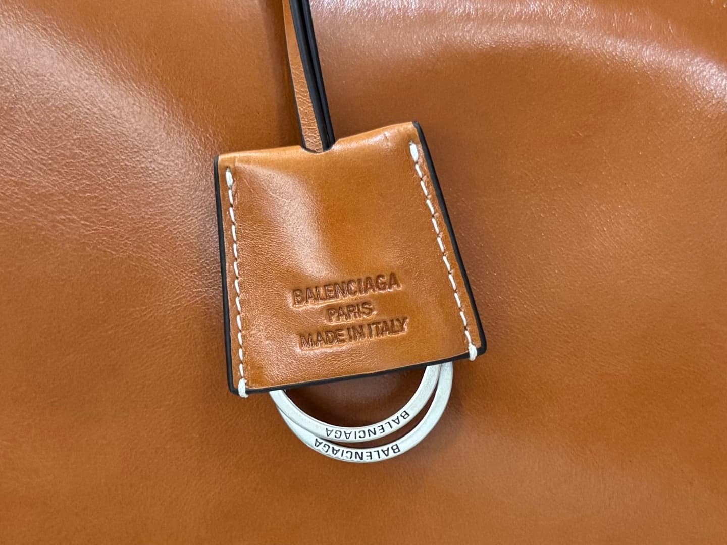 Balenciaga Rodeo Mini Bag in Tan Leather With Silver-Tone Metal TOP