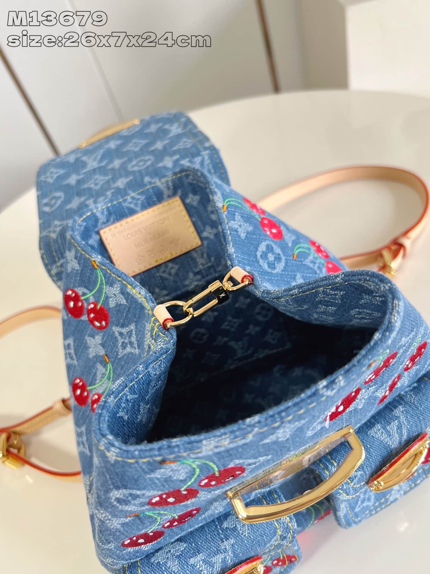 Louis Vuitton x Murakami Venice NM Monogram cherry denim M13679 High