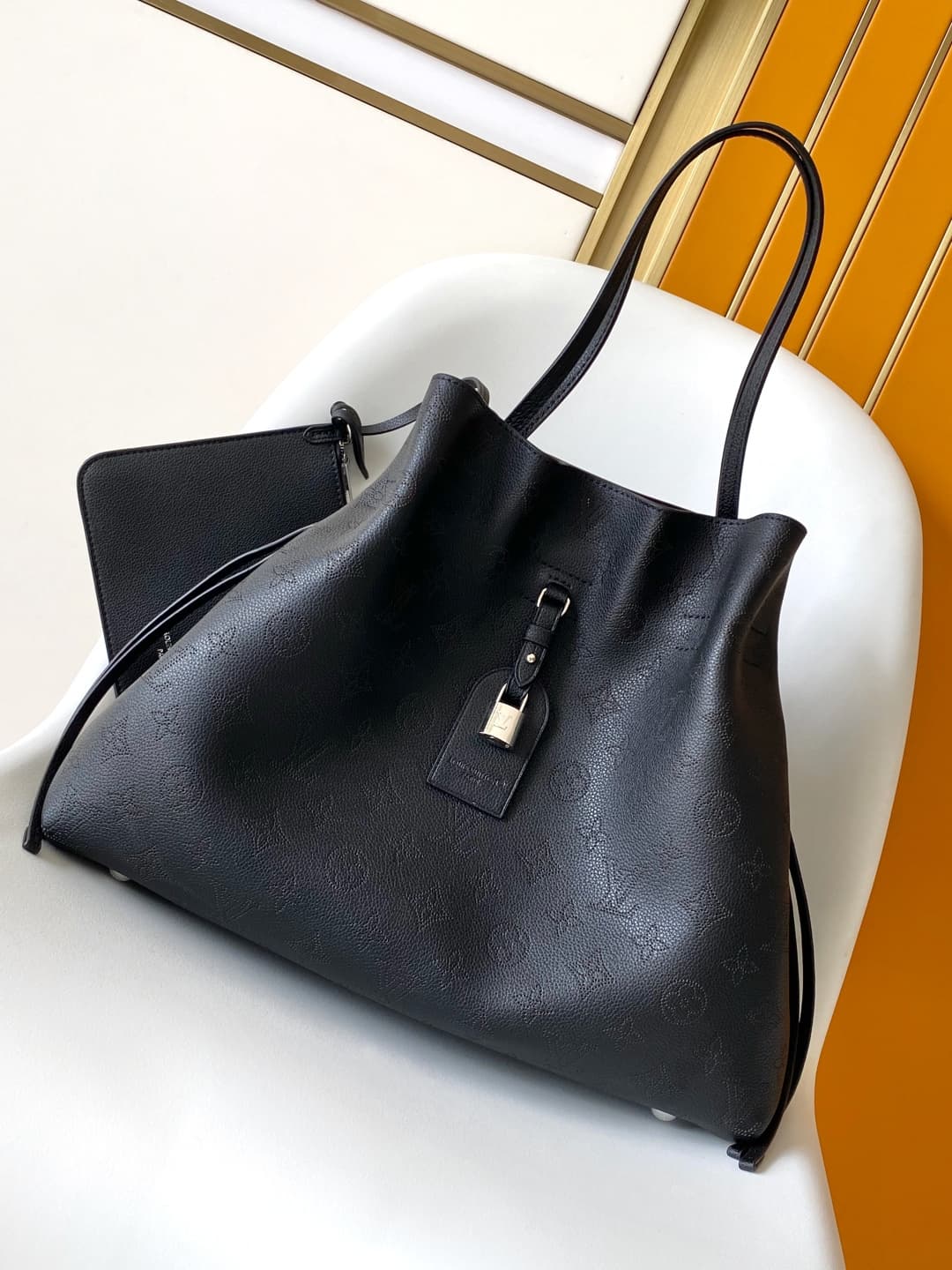 Louis Vuitton Boundless Black Perforated Mahina calfskin leather M13179 High