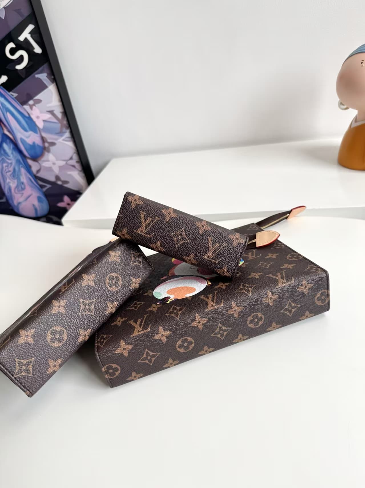 Louis Vuitton x Murakami Trio Toiletry Pouch Monogram coated canvas M13762 High