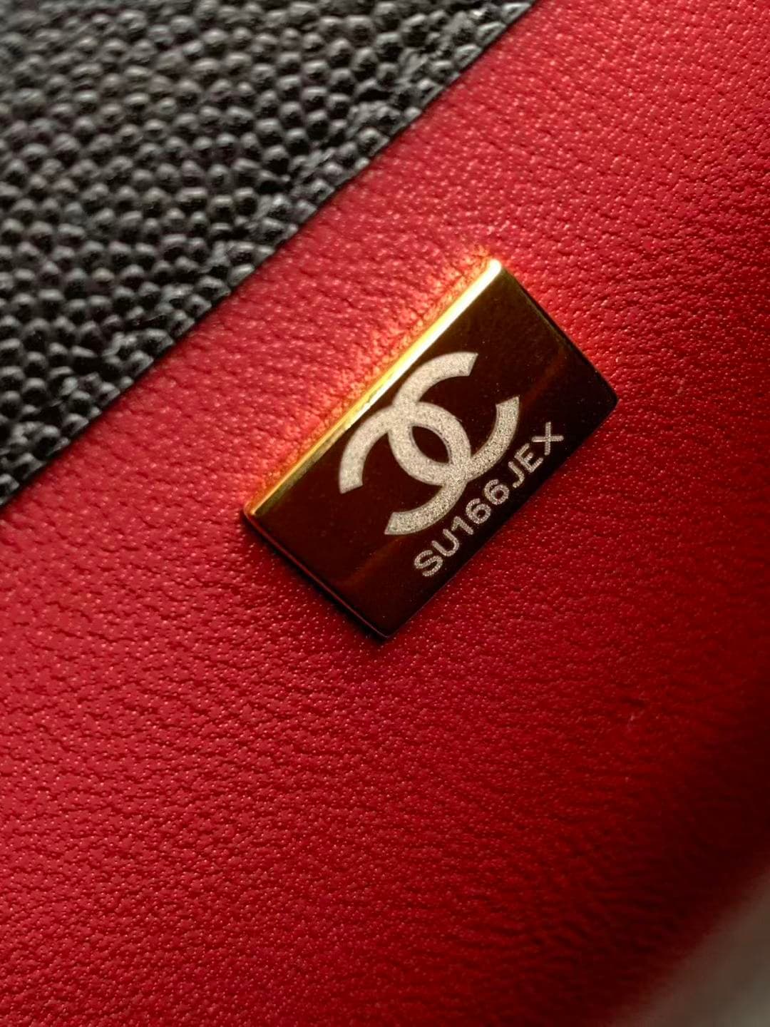 Chanel Wallet on chain Grained Calfskin & Gold-Tone Metal Black AS6554 A