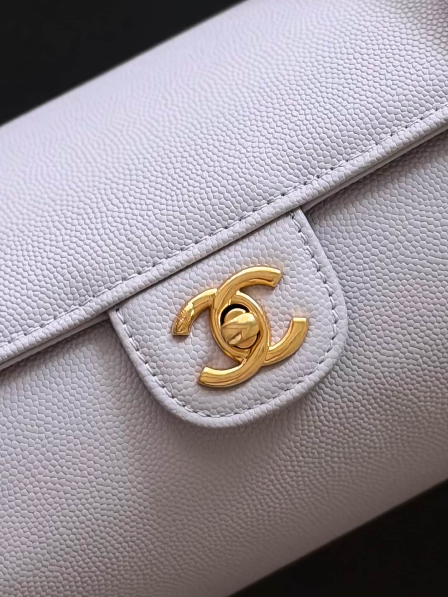 Chanel Small Bowling Bag Grained Shiny Calfskin & Gold-Tone Metal Purple AS6143 High