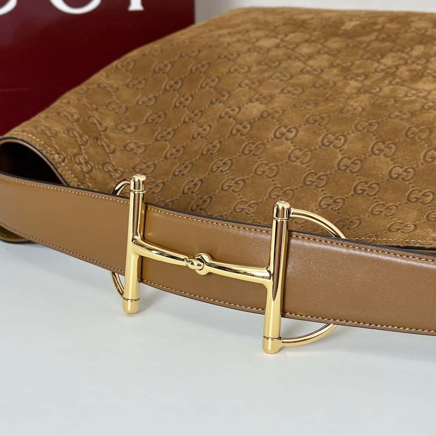 Gucci Beatrix large tote bag 850546 Brown GG Suede High