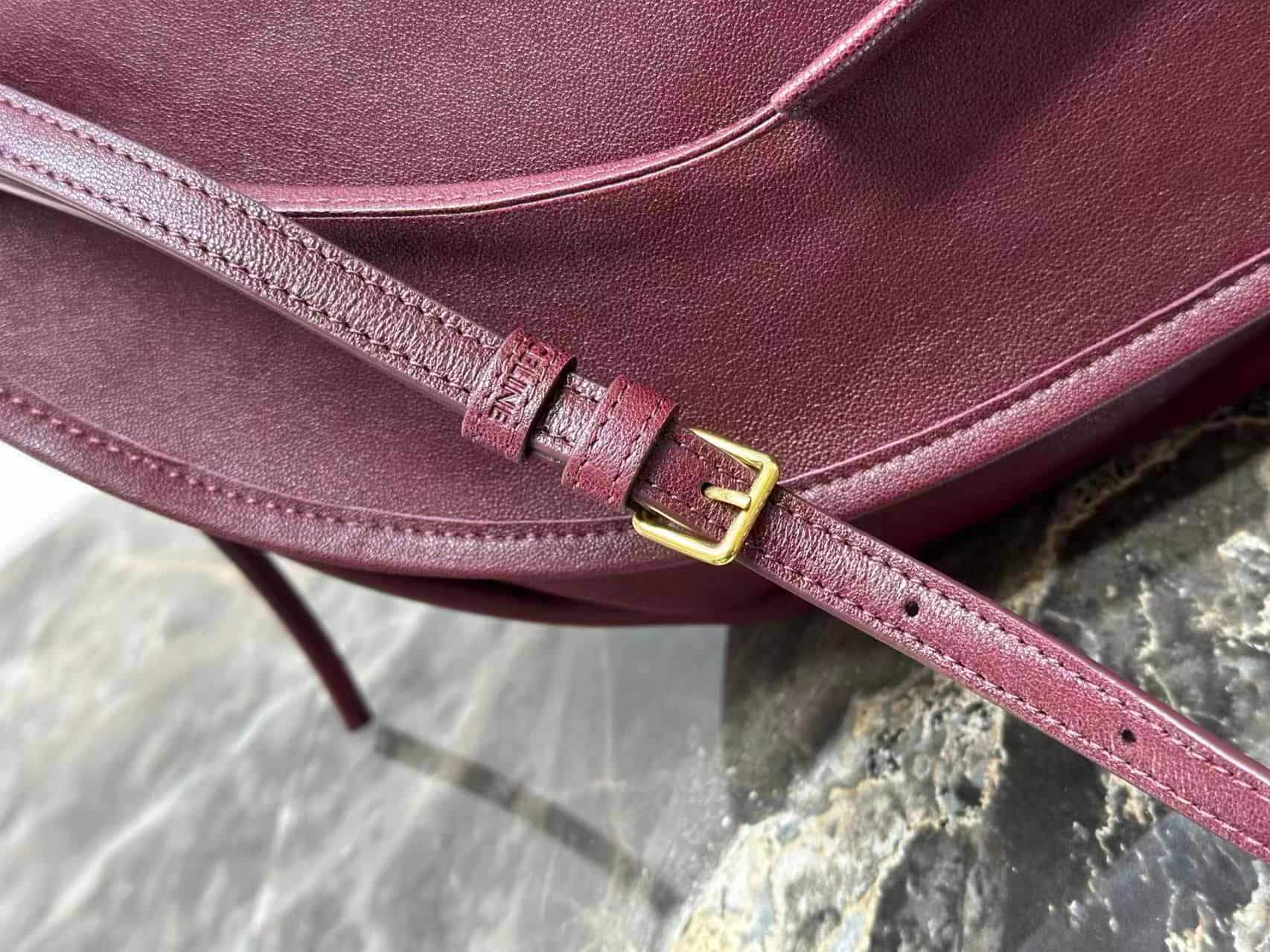 Celine Little Halfmoon Soft Triomphe bag Supple Shiny Lambskin High